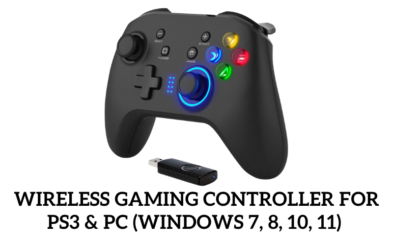Wireless Gaming Controller for PS3 & PC (Windows 7, 8, 10, 11)