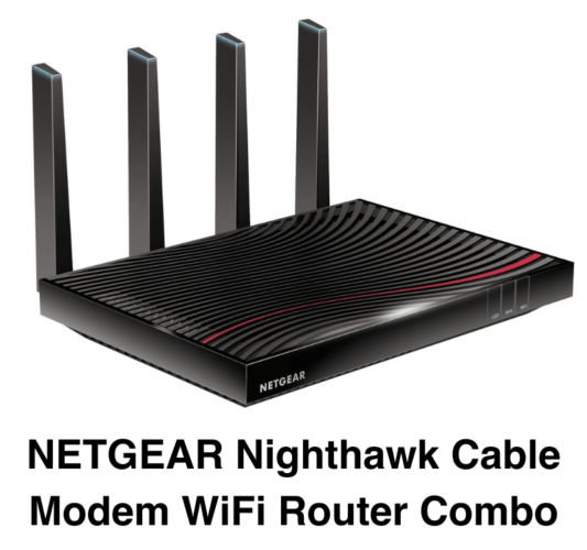 NETGEAR Nighthawk Cable Modem WiFi Router Combo