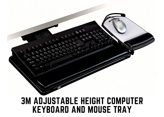 3M Adjustable Height Computer Keyboard and Mouse Tray