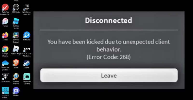 Roblox Error Code 268